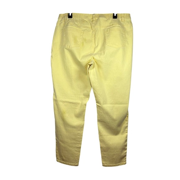 NWT DG2 Diane Gilman Pull On Pants, Yellow, Size XL - Picture 2 of 9